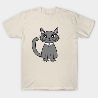 CUTE Gray Cat T-Shirt